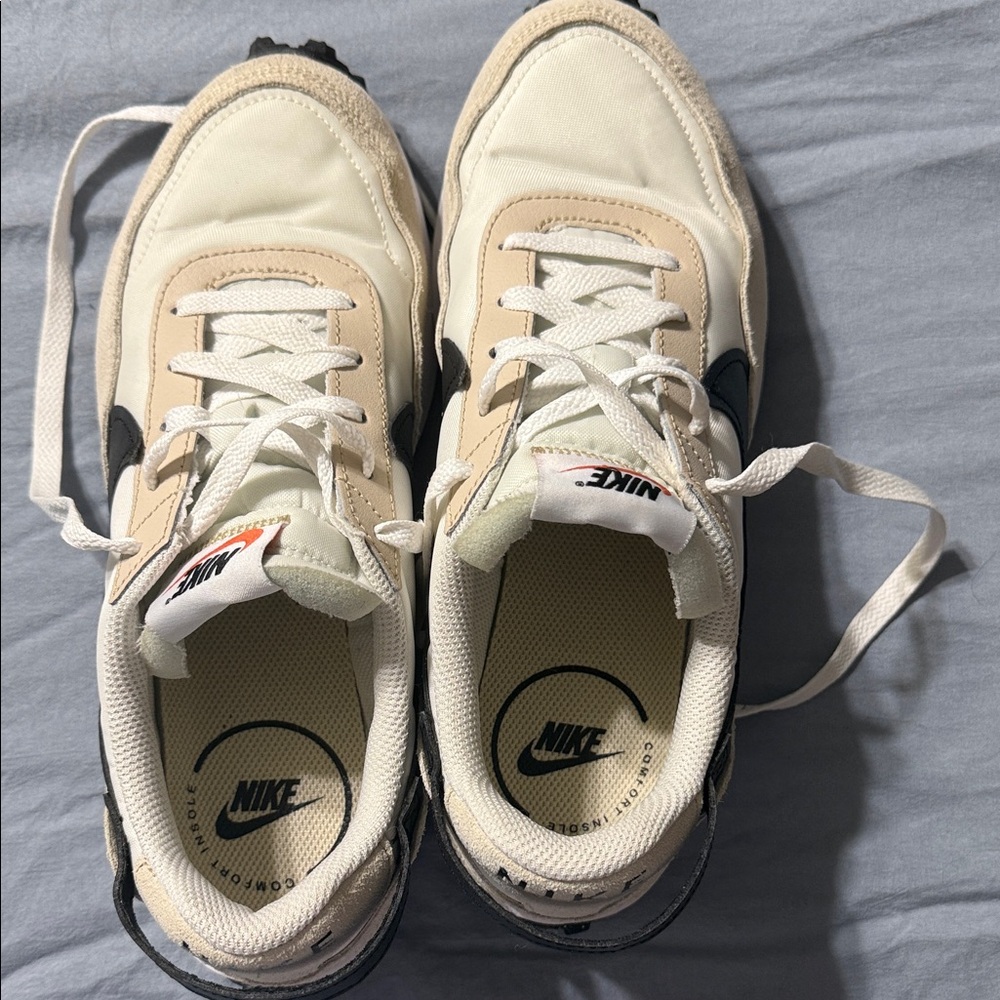 Nike Beige and Black Athletic Shoes